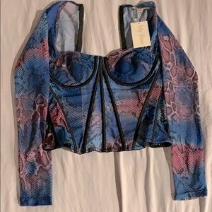 Blue/purple corset
